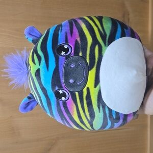 Squishmallow Zebra Rainbow Plush 8 or 9" Mystery Series Purple Mane Star Eyes